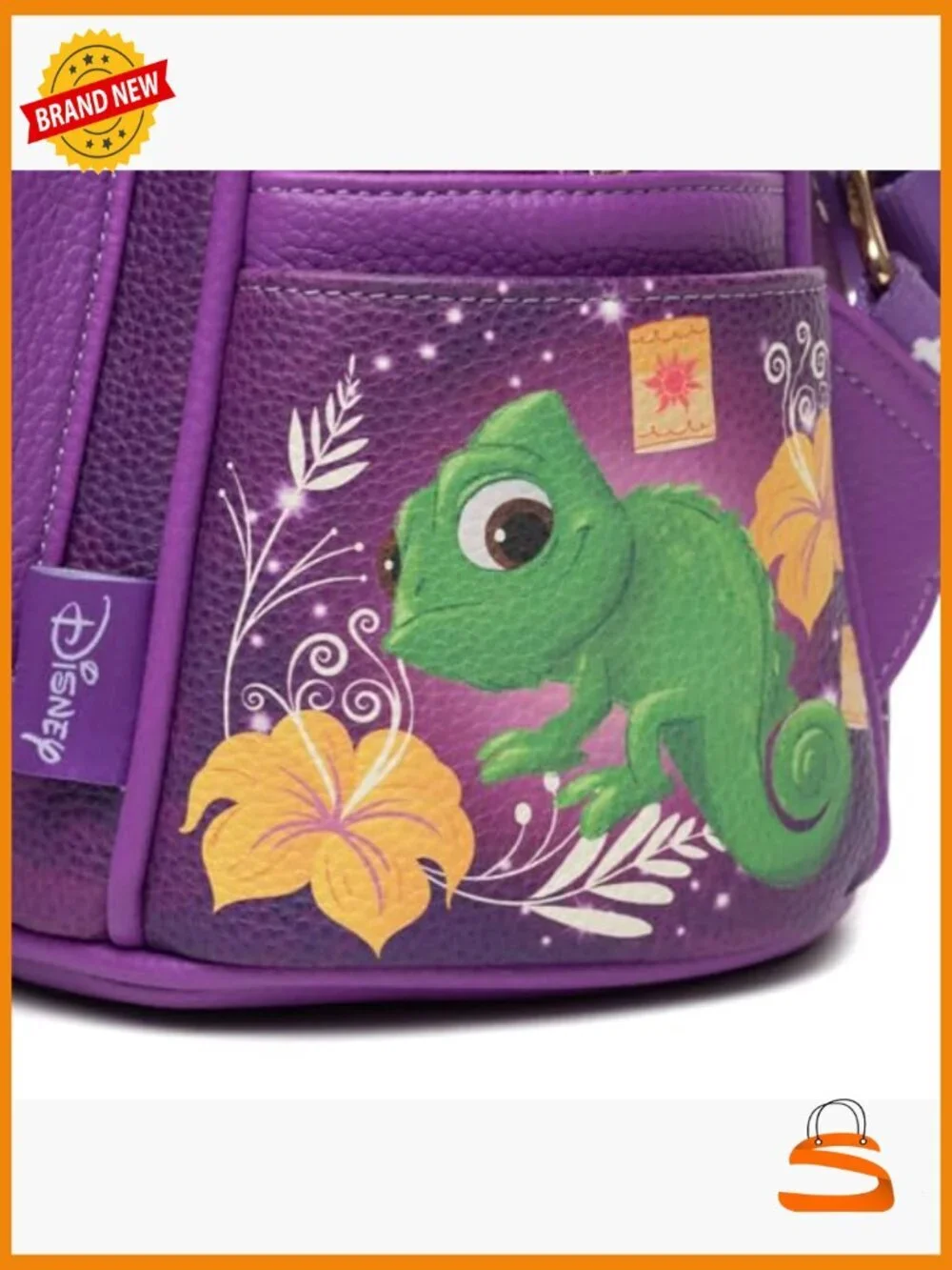 Disney Tangled Rapunzel Vegan Leather Fashion Mini Backpack - 11 inch